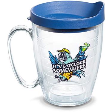 Imagem de Tervis Margaritaville-It's 5 O'Clock feito nos EUA com parede dupla, caneca de 473 ml, transparente