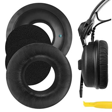 Imagem de Geekria Almofadas auriculares de substituição QuickFit para fones de ouvido Sennheiser HD25-1, HD25-II, HD25SP, HD25SP-II, HD25SP-II, peças de reparo (preto)