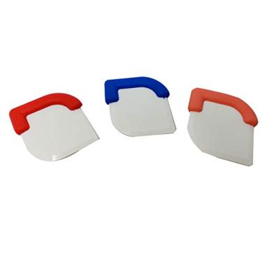 Imagem de Forma premium | Raspador de frigideira, pastel, ferramenta de raspador de bolo e massa (pacote com 3) Raspador de massa de cores sortidas