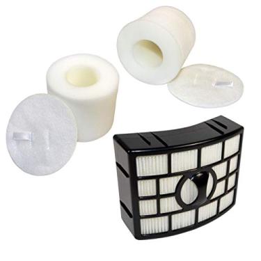 Imagem de HQRP Kit de filtro compatível com aspirador Shark APEX AX950 AX951 AX952 AZ1000 AZ1000W AZ1002 AZ1002BRN ZU881 DuoClean Powered Lift-Away Aspirador de pó XHF650 XFF650 (HEPA + 2x filtros de espuma e feltro)