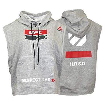 Imagem de Reebok UFC Women's Grey Fan Gear UFAN Fleece Sleeveless Hoodie AP6841