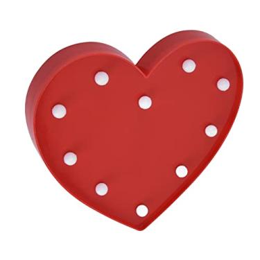 Imagem de Candeeiro de cabeceira em forma de coração, 24x23,5x3cm Candeeiro de cabeceira infantil Universal 10 LED para quarto de criança