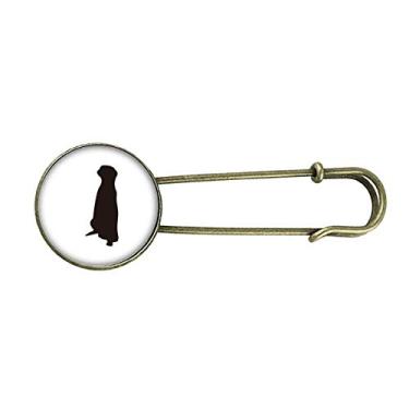 Imagem de Broche de metal retrô preto Copher bonito retrato animal retrô clipe jóias