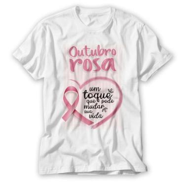 Imagem de Blusa Um Toque Que Pode Mudar Sua Vida Camisa Outubro Rosa - Vidape