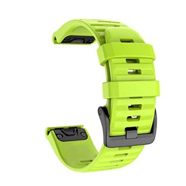 Imagem de WIKUNA 22 26mm Quickfit Smart Watch Straps para Garmin Fenix 7 7S 7X Fenix 6 6X 5S 5X Plus 935 945 3HR Pulseiras de silicone de liberação rápida (Cor: Verde, Tamanho: 20mm Fenix 7S)