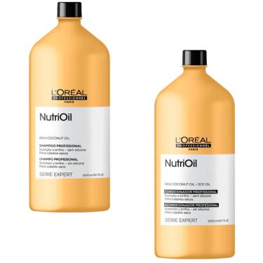 Imagem de Kit Nutrição e Brilho Loreal NutriOil - Shampoo e Condicionador 1,5ml - Cabelos Secos Ressecados