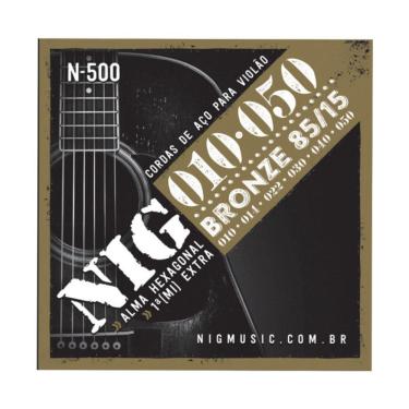 Imagem de Cordas NIG para violão Aço modelo Bronze - N-500 - .010/.050