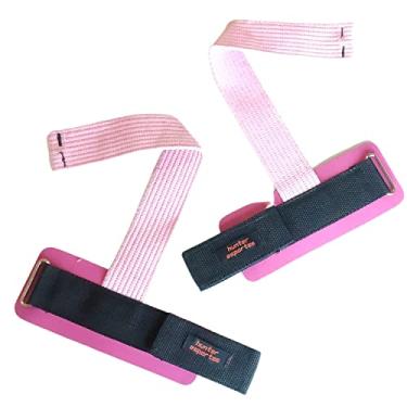 Imagem de HUNTER ESPORTES Straps Munhequeira Luva Gancho Musculação Cross Trainer (ROSA)