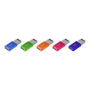 Imagem de PNY Pen Drives USB 2.0, 16 GB, cores sortidas, pacote com 5 unidades flash