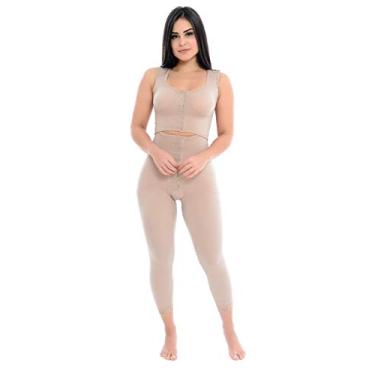 Imagem de Modelador Longo Com Abertura Abdominal Alça Larga Slim