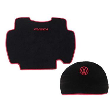 Imagem de Tapete Para Porta-Malas Fusca 1967 Até 1977 Vermelho E Preto