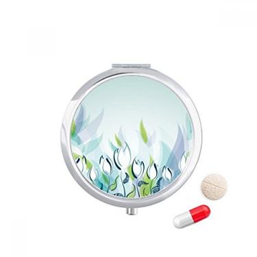 Imagem de Caixa de comprimidos de tulipa pintada à mão para guardar remédios