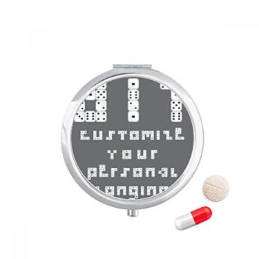 Imagem de Sieve Caixa de comprimidos com estampa de ilustração em inglês, caixa de armazenamento de medicamentos, dispensador de recipiente