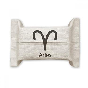 Imagem de Março, abril, Áries padrão constelação de Áries suporte de cobertura de papel para lenços faciais saco de linho de algodão