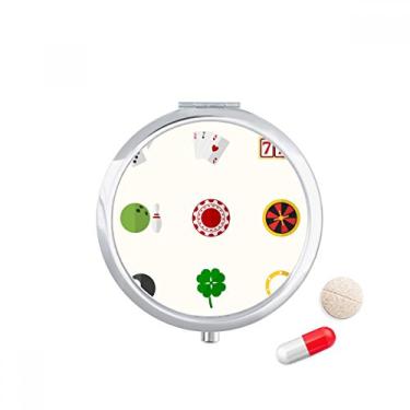 Imagem de Caixa de comprimidos de ilustração de pequeno elemento Casino, caixa de armazenamento de medicamentos, dispensador de recipiente