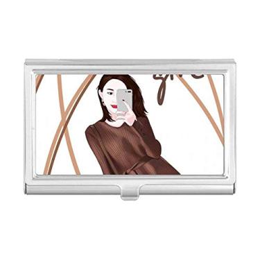 Imagem de Linda carteira porta-cartões com ilustração artística e porta-cartões