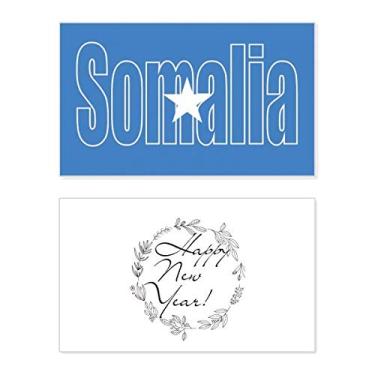 Imagem de Nome da bandeira do país da Somália, festival de ano novo, cartão de felicitações, mensagem de abençoamento presente