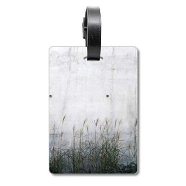 Imagem de Placa de metal preta e branca padrão de literatura, mala, etiqueta de bagagem, etiqueta para guardar cartão