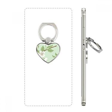 Imagem de Suporte universal de anel de telefone com desenho de flor de pêssego branco