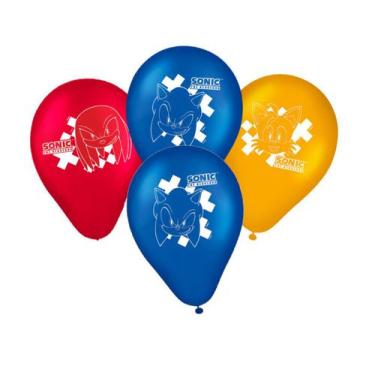 Imagem de Balões Bexigas Sonic Game Kit Festa Infantil - Regina Festas