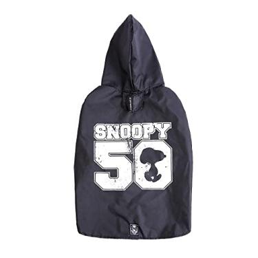Imagem de Capa de Chuva Zooz Pets Snoopy Preta para Cães
