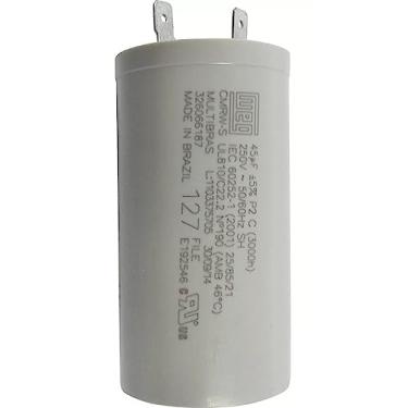 Imagem de Capacitor 45 Uf 250v Brastemp Consul Electrolux 127v Weg