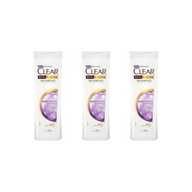 Imagem de Shampoo Clear 400ml Hidratante Intensa-Kit C/3un