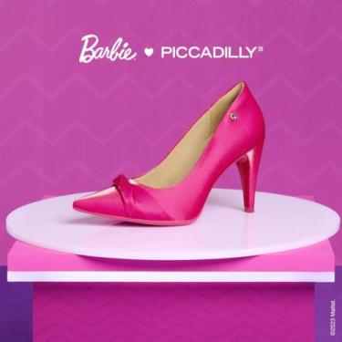 Imagem de Scarpin Barbie Salto Alto Rosa Metal Piccadilly