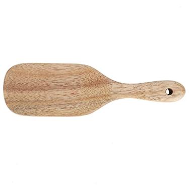 Imagem de Conjunto de Utensílios de Cozinha, Espátula de Teca Espátula Plana de Forma Plana para Fritar Panelas Adequadas para Legumes, Saladas, Bifes (pá de teca 20,5 * 6)