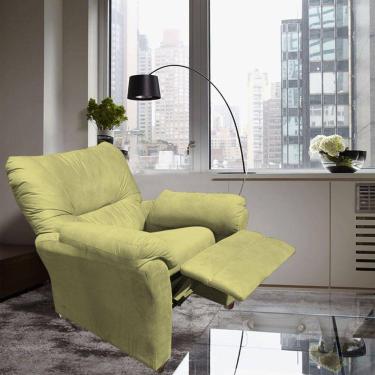 Imagem de Poltrona Reclinável Manu Extensão De Cílios Estética Sobrancelha Suede Amarelo