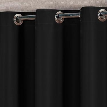 Imagem de Cortina Blackout Para Sala Ou Quarto 3,00m X 2,80m Premium Blecaute Escritório Bloqueia o Sol 100% (Preto)