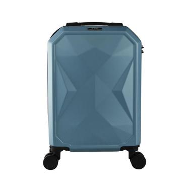 Imagem de Mala de Bordo Pequena para Viagem em Abs Yins Angle 21162 Cadeado Integrado Rodas Giro 360 Azul