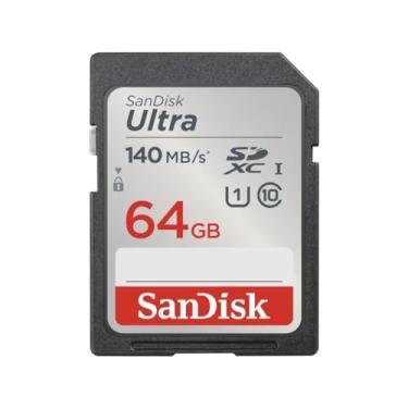 Imagem de SanDisk Cartão de memória Flash Ultra SDXC 64GB 80MB/S C10 (SDSDUNC-064G-AN6IN), Vermelho