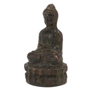 Imagem de Ciieeo 1 Unidade estátua de decoração chinesa estátua de touro modelos artigos de cobre antigos arte antiga Antiguidade enfeites Presente bronze trabalhos manuais