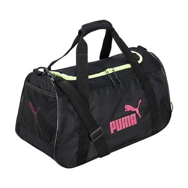 Imagem de PUMA Bolsa esportiva feminina Evercat Candidate, preto/rosa brilhante, One Size, Esportivo