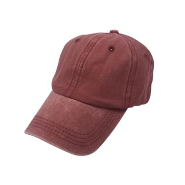 Imagem de TENDYCOCO lavar chapéu tingido chapéu de beisebol ajustável de perfil baixo chapéu de pai chapéu para jogar tênis boné de baseball chapéu de algodão Moda tecido jeans amantes