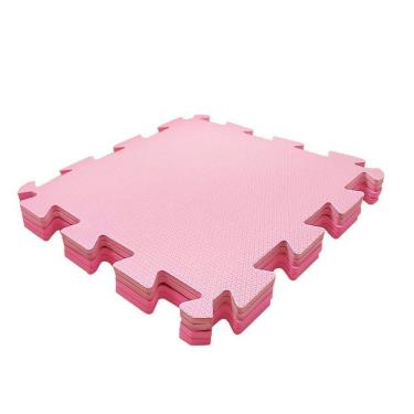 Imagem de Kit 4 Tatame Infantil Grosso EVA Menina Rosa Grande 50x50 Tapete Educativo Bebe Emborrachado Antiderrapante
