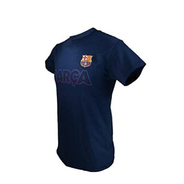 Imagem de Icon Sports Camiseta masculina compatível com FC Barcelona oficialmente licenciada futebol camiseta de algodão -35