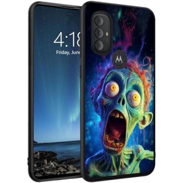 Imagem de DSRGRGFDJ Capa para Motorola Moto G Play 2023/G Power 2022/G Pure 2021 16.5 cm, capa de silicone ultrafina, antiarranhões e à prova de choque - Zumbis engraçados