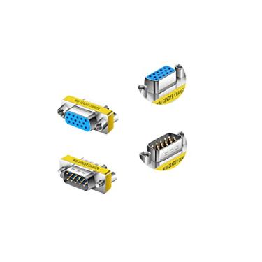 Imagem de LNHCAW Conector vga para vga 15 vga, adaptador de modem nulo macho para macho, macho para fêmea, extensor de adaptador vga fêmea para fêmea, adaptador duplo vga para 2 monitores (2, duas combinações)