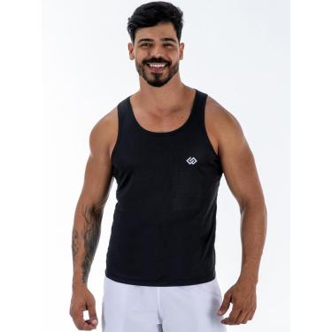 Imagem de Camiseta Regata Dry Treino Esporte Slim Fit Musculação Preta-Masculino