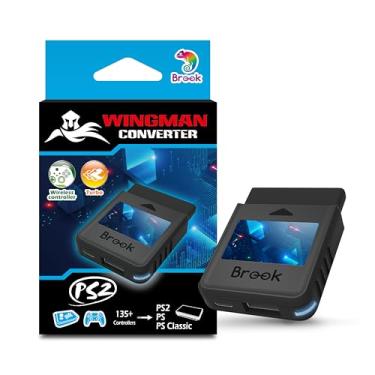Imagem de Brook Conversor Wingman PS2 - Versão sem fio de PS4/3 para PS2/1, conversor de consoles retrô para PS2/PS1/PS Classic, para consoles retrô PS