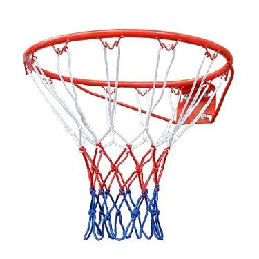 Imagem de ICSPOID Gol de aro de basquete de 45,7 cm, rede de reposição para aro de basquete para ambientes internos e externos