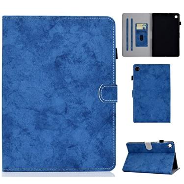 Imagem de Capa para Samsung Galaxy Tab A9 Capa de 8 polegadas SM-X110 2023, Capa de suporte fina e inteligente Folio Capas protetoras à prova de choque Auto Sleep/Wake Capa protetora para tablet(Blue)