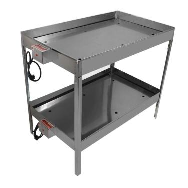 Imagem de Marmiteiro Elétrico com Termostato Duplo para 50 Marmitas Banho Maria com 2 Bandejas Record