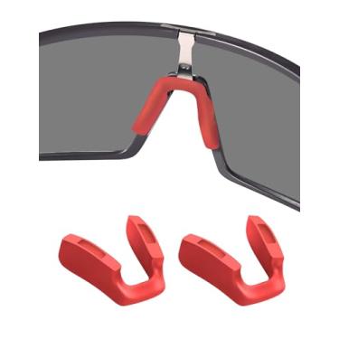 Imagem de Almofadas de nariz de substituição para Oakley Sutro OO9406 / Sutro S OO9462 / Sutro Lite OO9463 / Sutro Asian Fit OO9406A / Sutro Lite Asian Fit OO9463A / Óculos de sol ventilados Sutro - Vermelho +
