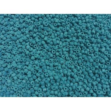 Imagem de Tamanho das contas de sementes: 11/0 50 g / 1,76 oz (verde aqua opaco)