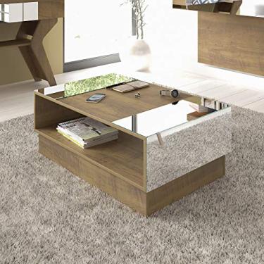 Imagem de Mesa de Centro com espelhos e nicho inferior DETROIT cor Pinho - Artely