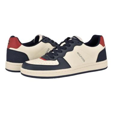 Imagem de Tommy Hilfiger Tênis masculino Lukas, Azul-marinho/marfim multi, 39