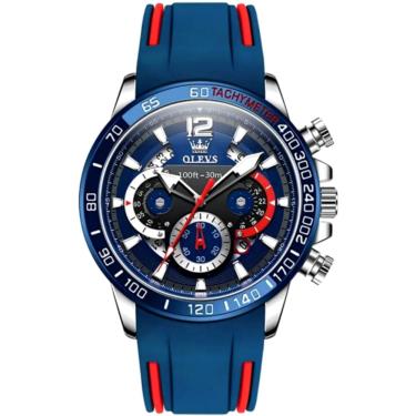 Imagem de Relógio Quartzo Impermeável Masculino Esportivo Casual Pulseira de Borracha